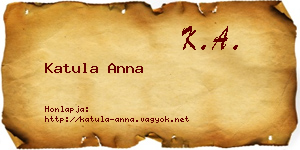 Katula Anna névjegykártya